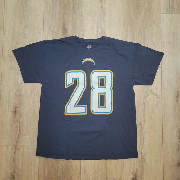 Melvin Gordon Los Angeles Chargers NFL T-Shirt Mens M (Tagged L) #28 Shirsey - Picture 1 of 5